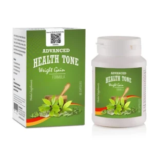 Advanced Health Tone Weight Gain Capsules 1500mg box and bottle packaging